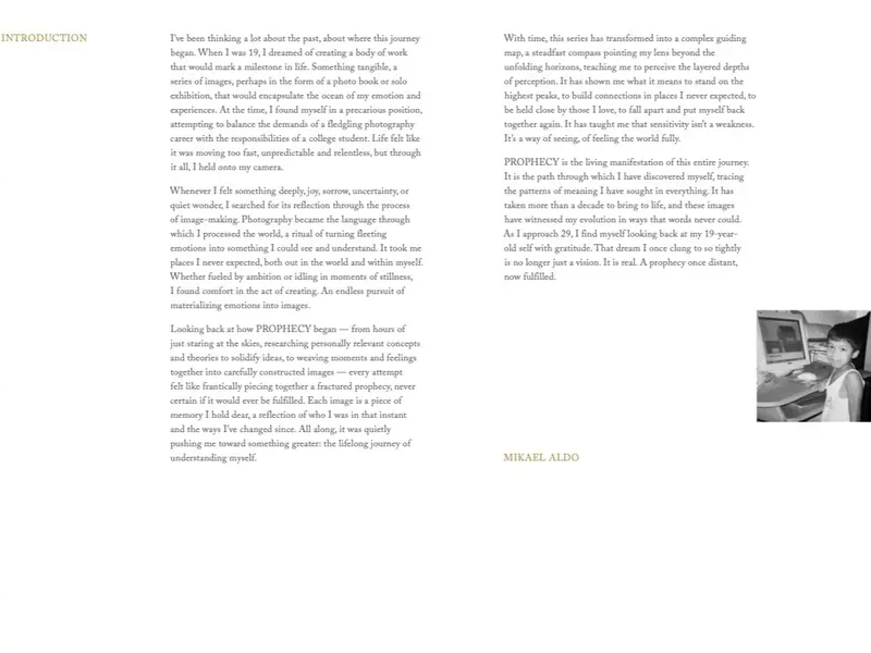 PROPHECY by Mikael Aldo — A dark yet tender, hazy yet precise photobook 2