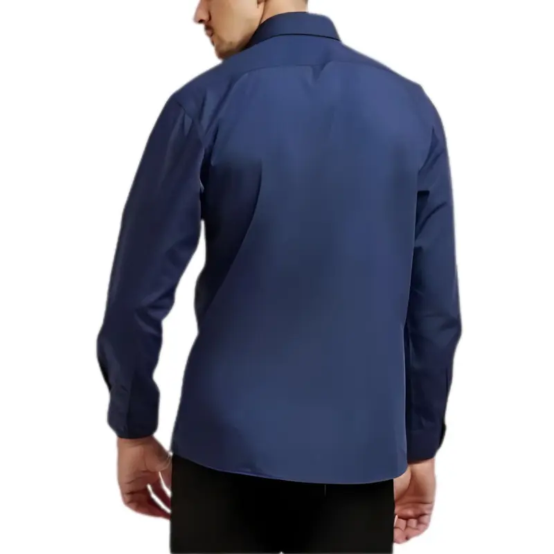 Kemeja Formal Polos Alisan Abu6/AbuTua Pria Krah Berdasi Slimfit Lengan Panjang Hitam Kantor - Distro, Casual 2