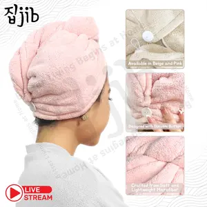 JIB Hair Drying Towel / Handuk Keramas Pengering Rambut / Head Towel Quick Dry