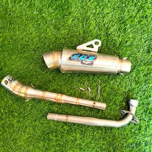 siap pasang  knalpot dos krs buat motor bebek leher standar samping. jupiter. vega .supra .smash dll ada