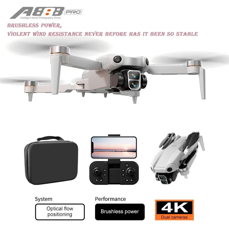 Flycame A888 PRO - Drone Quay Phim 4K Kép Camera Điều Chỉnh Điện Tử Động Cơ Không Chổi Than Treo Cố Định Định Vị Quang Học Chống Gió Mạnh Bộ Phụ Kiện Cao Cấp flycam  mini  nhỏ  gọn fpv uav 