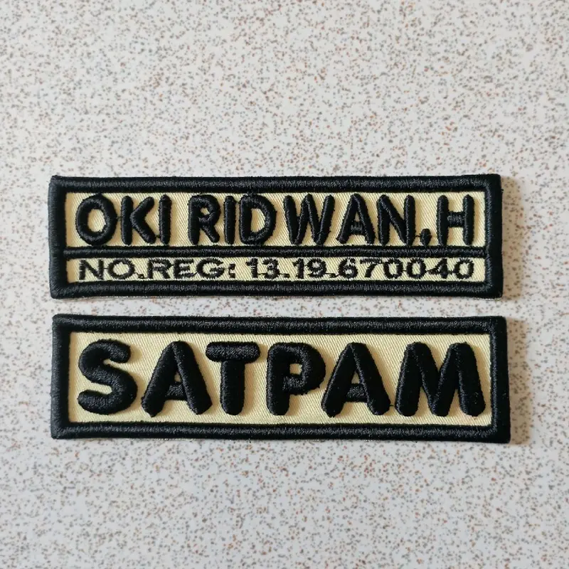 Papan Nama dan Satpam bordir timbul custom 2