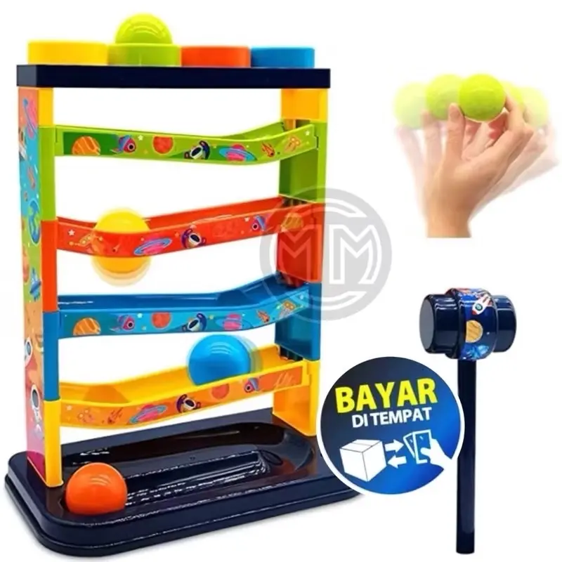 Mainan Edukasi Seluncuran Bola Palu Pukul Bola YE3 Mainan edukasi anak Toys