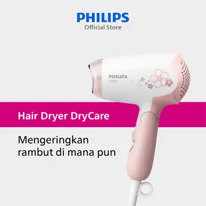 Philips | Hair Dryer DryCare | Pengering Rambut | DryCare 400 W dengan 2 Setelan Pengeringan & Angin Dingin | Pink | HP8108/02