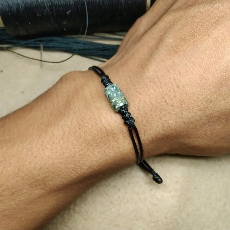 gelang tali batu green jasper 2