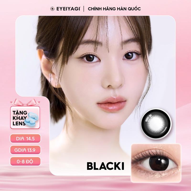   NEW  BLACKI - Kính áp tròng cận thời trang Hàn Quốc 3 tháng |Độ cận 0-8 DIA 14.5mm| 