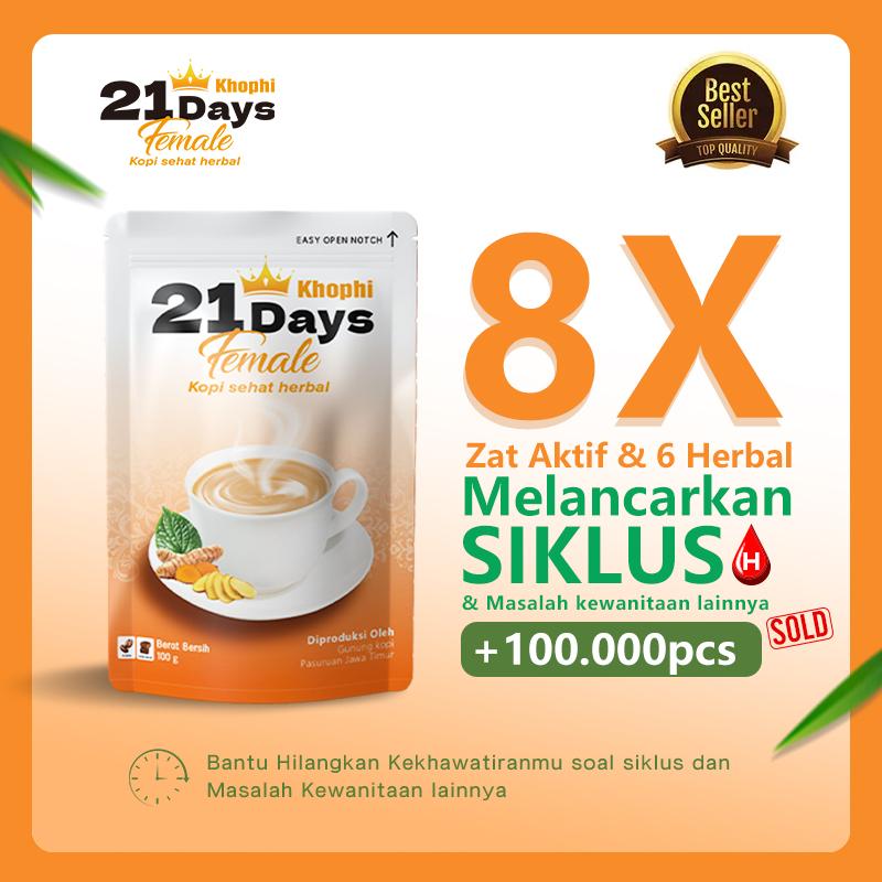 [21 DAYS] Queen Coffee 100gr -21 DAYS Female Kopi Dengan Gula Aren 8X Zat Aktif Lancarkan Siklus Wanita 3