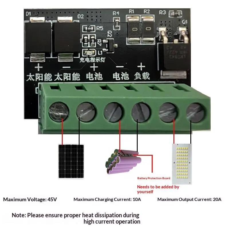 Năng lượng mặt trời ánh sáng đường phố Bảng điều khiển DC 6-45V hoàn toàn tự…