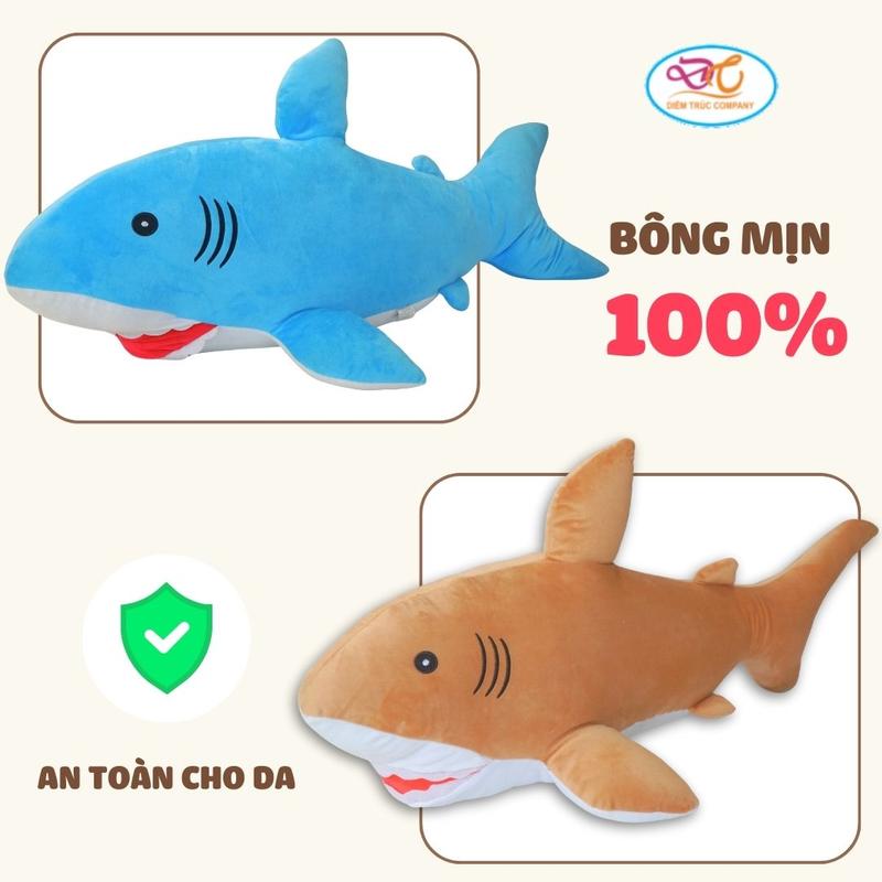 Gấu Bông Cá Mập Thêu 1m2 Đồ Chơi Thú Bông Thú Nhồi Bông -DIỄM TRÚC STORE