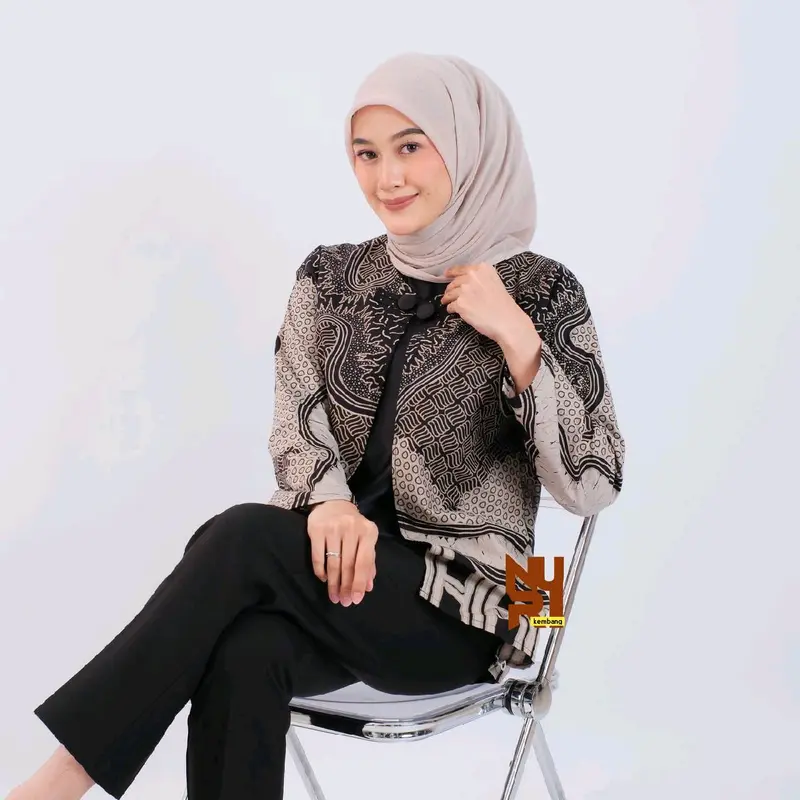 BLOUSE BATIK WANITA KERJA FORMAL ATASAN BATIK SERAGAM WANITA ATASAN BATIK WANITA BAHAN  KATUN PREMIUM  TERBARU MODEL KEKINIAN 1