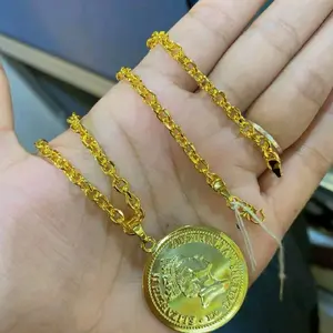 ( beli 2 produk gratis 1 cincin)SUMBAR PERHIASAN kalung medan liontin koin besar terbaru