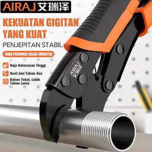 Tang Buaya Locking Pliers Curved Jaw 5inch/7inch/10inch Tang Buaya Sherlock Wire Cutter Tang Buaya Bengkok Mini Pliers / Tang Lancip Mini 7 9 10 Inch Baja Karbon Kuat