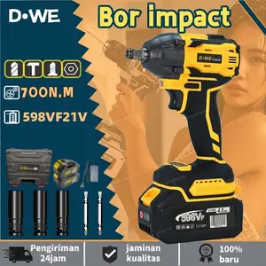 D•WE 700N.M bor cordless impact mesin 3in1 impact impact pembuka baut impact wrench bor impact baterai baterai impact bor listrik mini bor cordless bor listrik