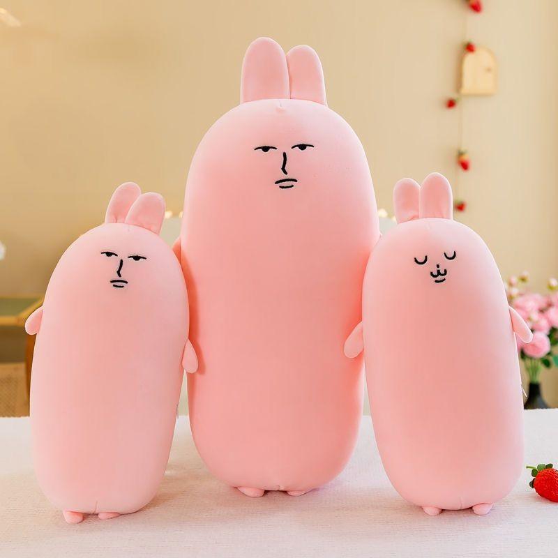 Gối Thỏ Hồng Đồ Chơi Nhồi Bông Dễ Thương Búp Bê Gấu Bông Giường Búp Bê Thỏ Dài Thích Hợp Làm Quà Tặng Trẻ Em gấu bông lena gấu bông bánh mì Thú nhồi bông gâu bông Gấu Bông Lông