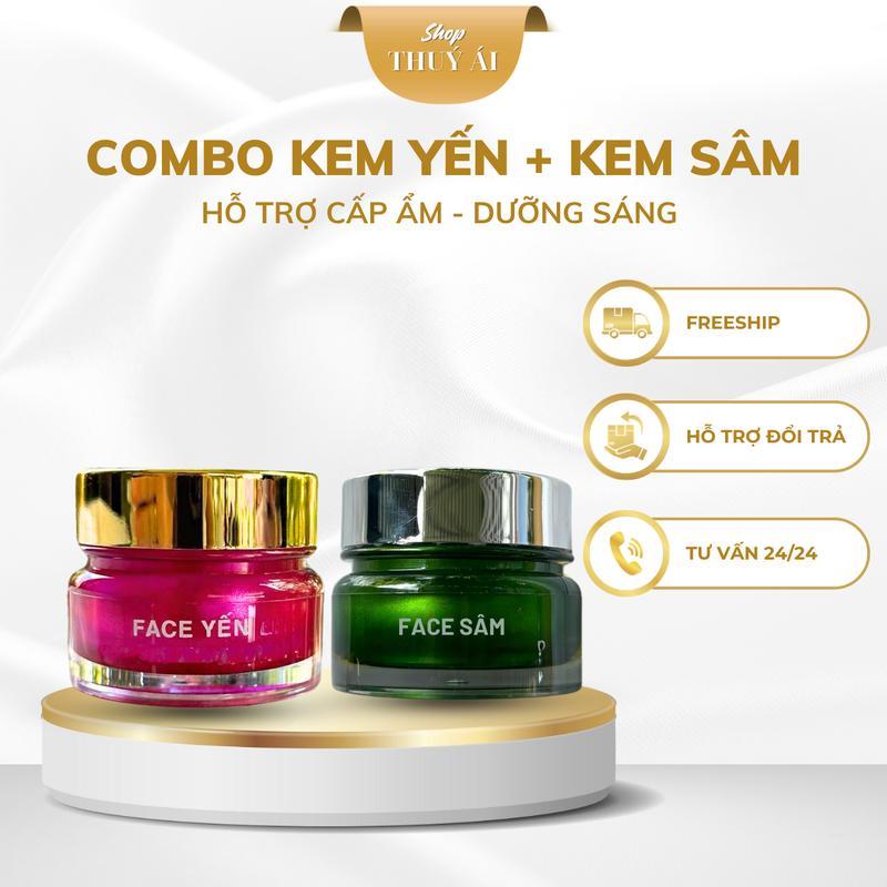 Combo 1 Kem Yến + 1 Kem Sâm Thúy Ái Beauty Hỗ Trợ Dưỡng Da Cấp Ẩm Skincare Chăm Sóc Da
