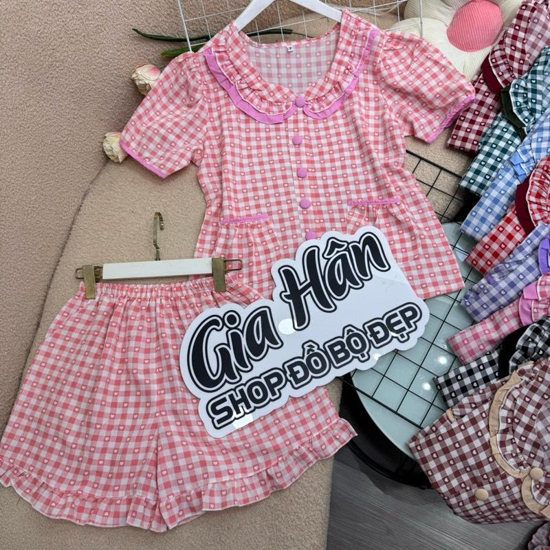 (40-70kg) SET BỘ MẶC NHÀ QUẦN NGẮN TIỂU THƯ CÓ 2 TÚI, ÁO TAY PHỒNG VẢI LỤA MỀM ĐẸP MAY KĨ CAO CẤP