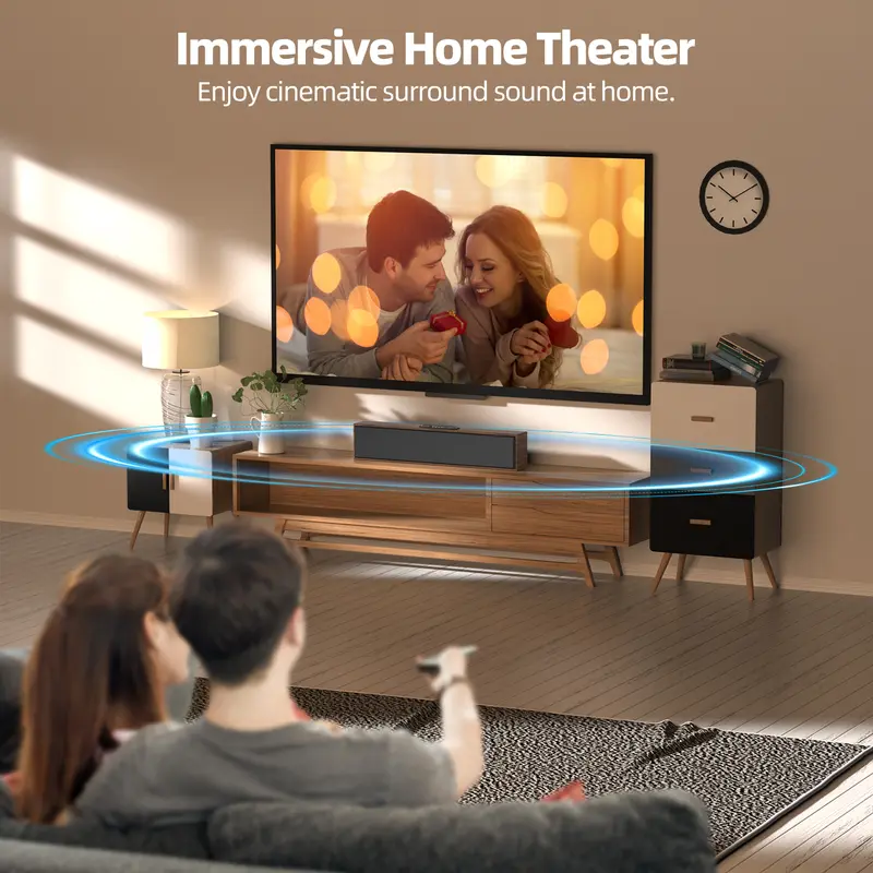 GOOJODOQ Soundbar Speaker TV AB4084 Wireless 5.3 Home Theater Dual Connection Long Bar Stereo Dual Home Speaker 3
