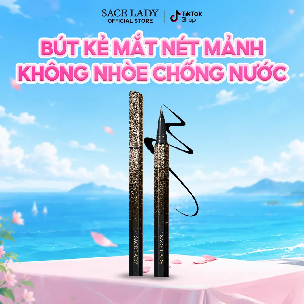[COD] Bút Kẻ Mắt SACE LADY Lâu Trôi Nét Mảnh Không Nhòe Chống Mồ Hôi 0.7g