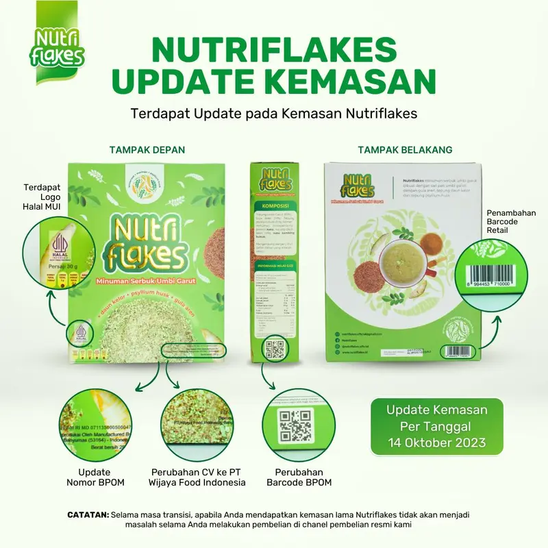 Nutriflakes Sereal Asam Lambung Redakan Asam Lambung Paket 1 Box 2