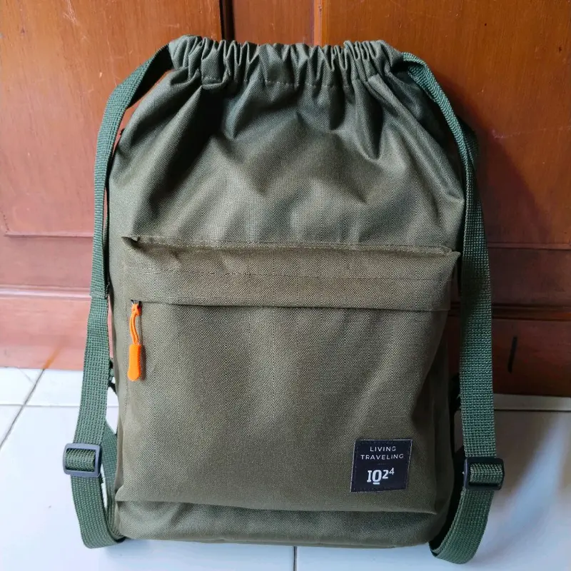 Tas Serut Kanvas Backpack Ransel Futsal Sekolah Wanita Pria 4
