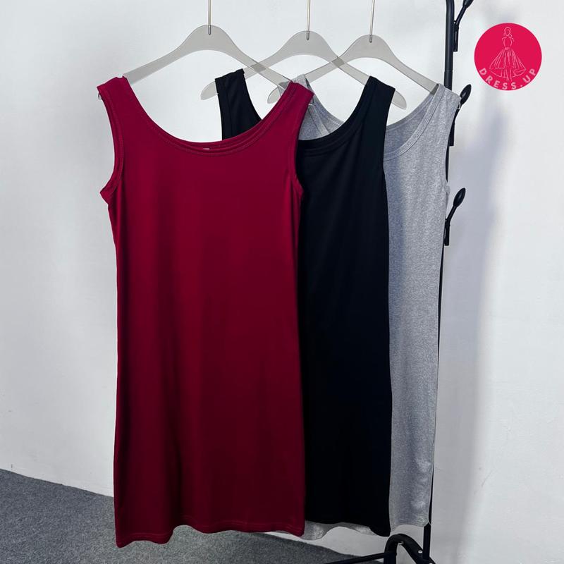 [3 PCS 99K] Dress Midi Tanpa Lengan Bodycone Casual Nyaman Casual Nyaman Casual Nyaman 4