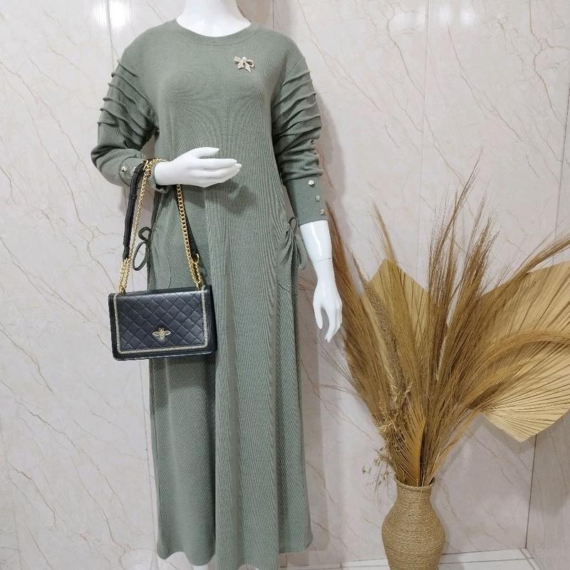 SM89 | BAHAN QUALITY IMPORT LEMBUT & ADEM,GAMIS LENGAN  PANJANG MANSET TANGAN INARA KANCING 0