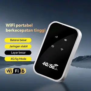 MISENI Wifi Portable 4G/5G Support 10 Devices Baterai 2100mAh Kecepatan 300Mbps Semua Operator dengan Baterai Besar Jaringan Stabil dan Layar Besar