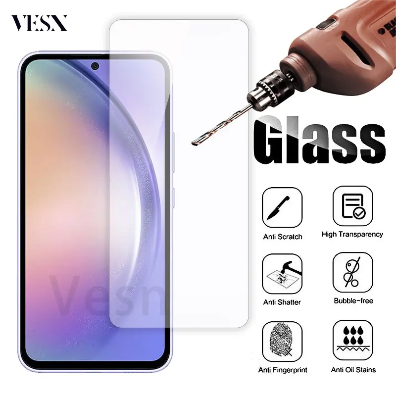 Clear Tempered Glass Screen Protector Film For Samsung ss Galaxy A56 A32 A26 A06 A16 A55 A35 A05 A05s A15 A25 A04 A04s A04e A14 A24 A34 A54 A03 A03s A13 A23 A33 A53 A73 5G 4G 2023 Durable Smartphone