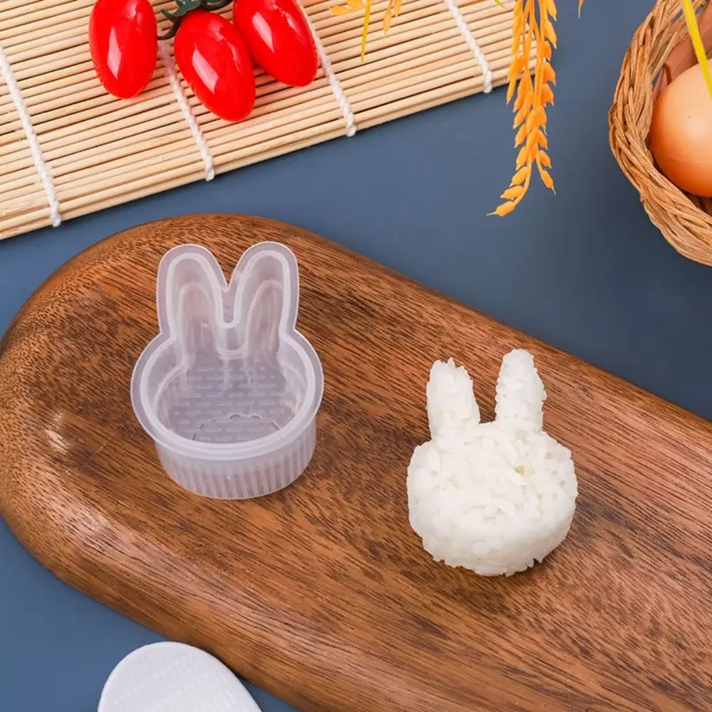 Khuôn Cơm Nắm Tự Làm, Trong Suốt Và Không Dính, Hình Hoạt Hình, Dễ Tạo Hình, Dụng Cụ Làm Sushi, Phụ Kiện Bento, Hàng Mới Về 6