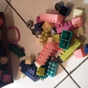 Oh!Some [COD] Mainan Balok Susun Anak DIY 280pcs  Bahan ABS Kuat Tahan Lama Toys Kotak square  building