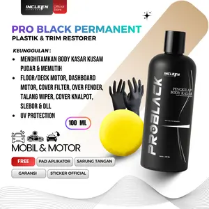 INCLEEN Black Penghitam Body Motor / Mobil Permanen  Kendaraan Car Paint