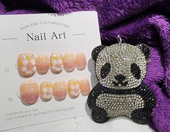 Product Review of [N-6.8] Exquisite 2024 Pure Hand- Wearable Nail Art Fake Nail Sheet Removable Finished Phototherapy Armor Press On Nail IF you buy more ,surprise more! from 熊** 3