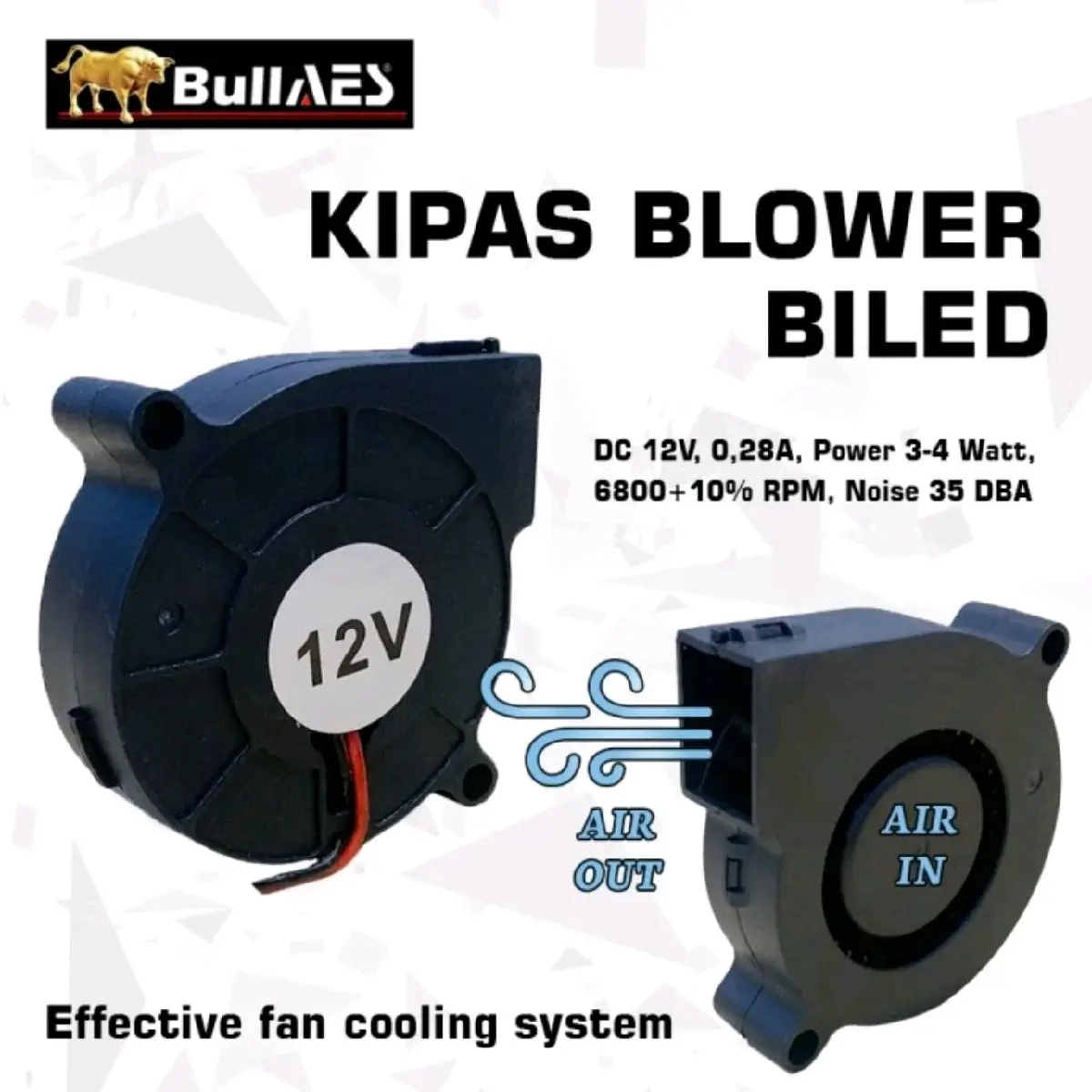 AES Kipas Blower Biled - Extra Cooling Fan