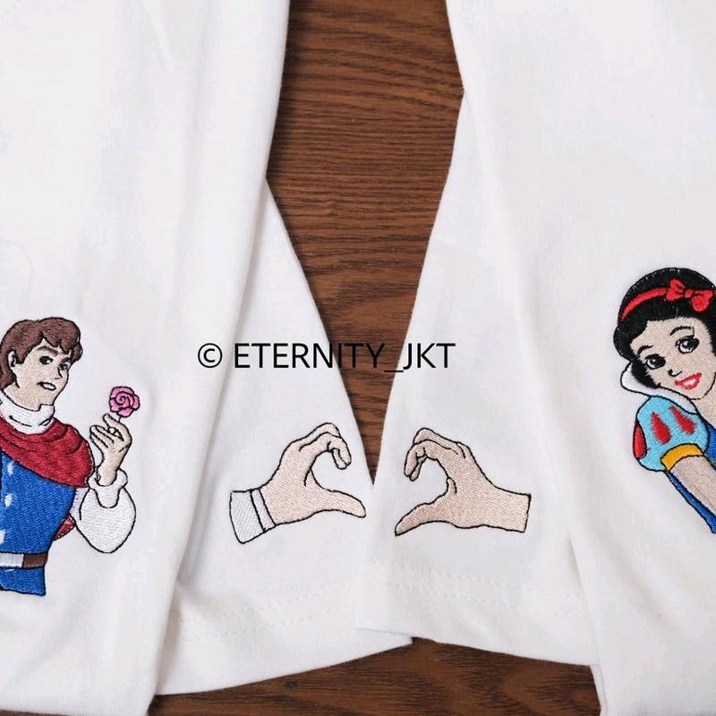 kaos couple Snow white & Prince cotton combed 20s premium[free sticker&readystock] 5