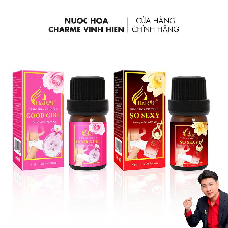  Nước hoa vùng kín Charme - GOOD GIRL 5ML - SO SEXY 5ML - H R V E 