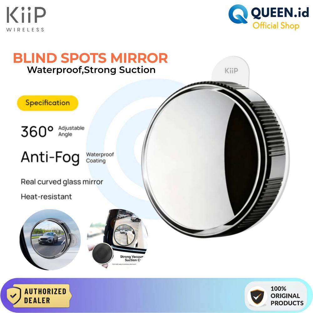 KIIP Car Blind Spot Mirror Suction Cup Kaca Spion Set Blind Spot Frameless 2Pcs