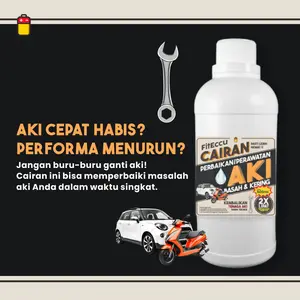 Vitamin aki untuk  Perbaikan dan  Perawatan Aki basah  & kering motor-mobill FitEccu 500ml LAGI PROMO