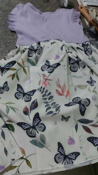 Product Review of Pakaian Kanak-kanak Perempuan, O-leher Pakaian Cetakan Rama-rama Lengan Terbang Kecil Dengan Tali Leher Ikatan Bentuk Rama-rama, Pakaian Kasual Selesa Musim Panas, Sesuai Untuk Kanak-kanak Perempuan Berumur 3-7 from C**u A** 0