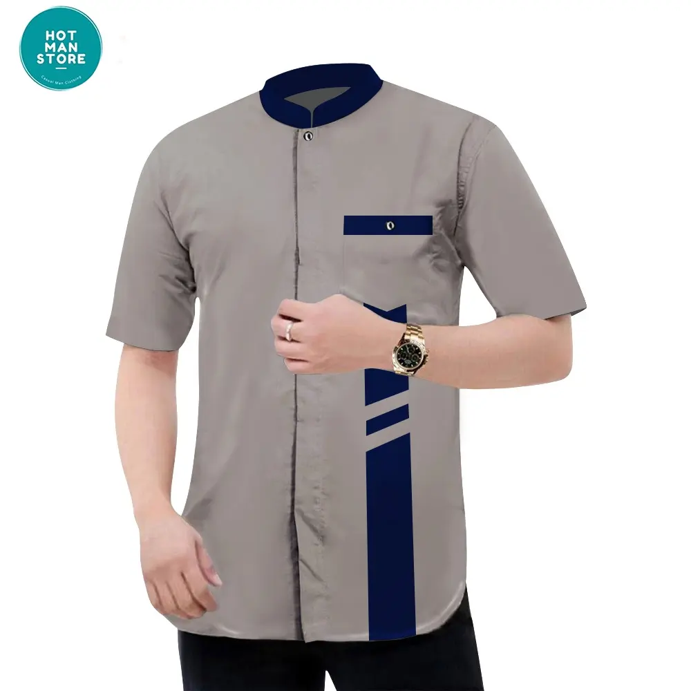 Hotman Baju Koko Kurta Dewasa Lengan Pendek M- L-XL-XXL Bahan Cotton Toyobo Lebaran 2023