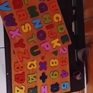 PUZZLE KAYU ANAK MAINAN KNOP ALFABET ANGKA ABJAD EDUKASI TOYS Games