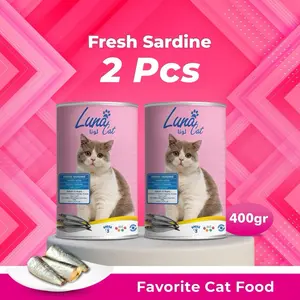 Promo Luna Cat Food Fress Sardine 400gr - isi 2 pcs