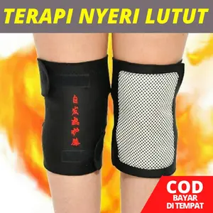 Sabuk Terapi Pemanas Pijat Nyeri Lutut Saraf Kejepit Pegal Pegal Tourmaline Magnetic Therapy Self Heating Knee Pad 100% Original