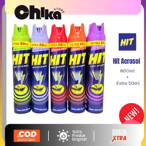 Hit Aerosol Obat Nyamuk dan Serangga Spray / Pembasmi Nyamuk Paling Ampuh 600ml (ada 2 varian : 600ml dan NEW VARIAN 600ML + 50ML)