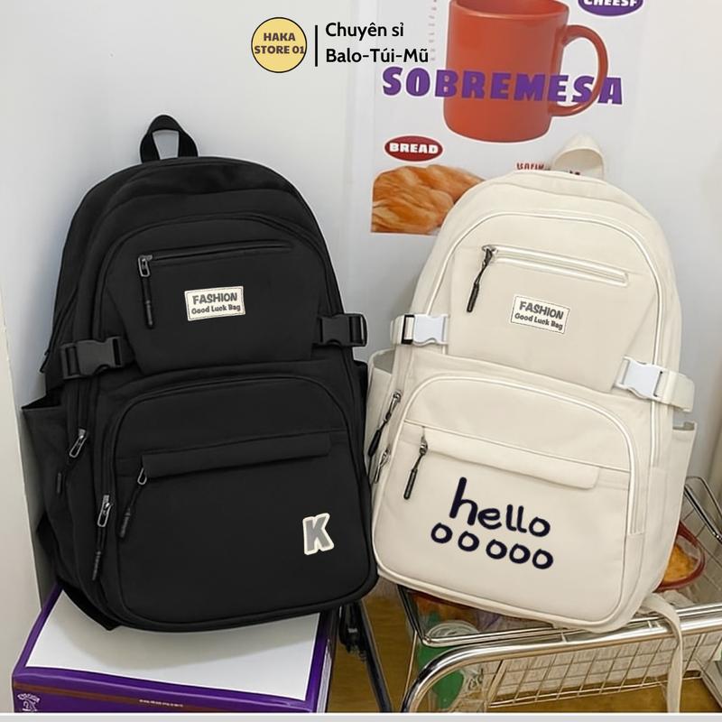 Balo đi học nam nữ cặp đi học nữ Ulzzang Hàn Quốc thời trang basic chống nước BL652