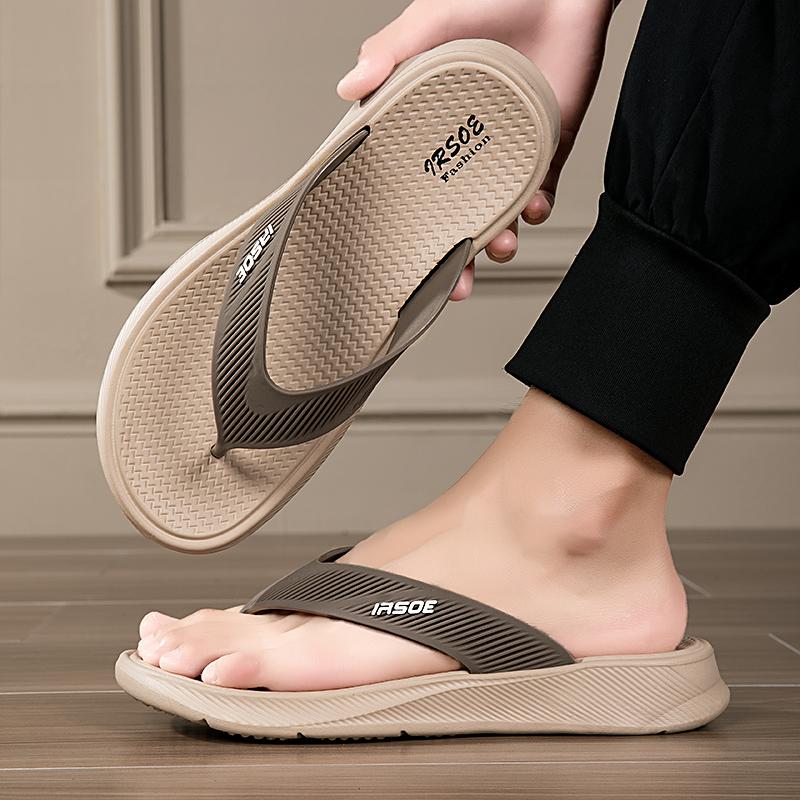 IRSOE Sandal jepit modis terbaru untuk pria dan wanita, nyaman dan anti air anti slip sandal pria sepatu cowok keren sandal selop pria Sendal Karet 5