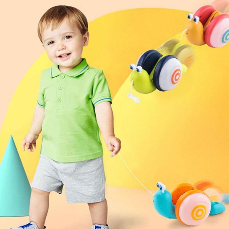 Đồ Chơi Ốc Sên Có Dây Kéo, Dây Kéo Ốc Sên, Có Thể Bò, Âm Nhạc, Xếp Hình 4
