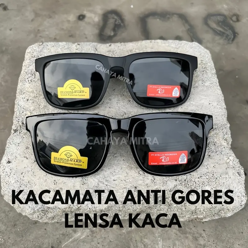 Kacamata RB Space Hitam Lensa Kaca R13 3000 KP Anti Gores - Sunglasses, Eyewear 0