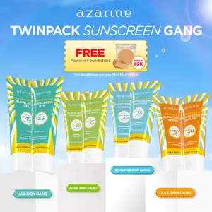 (2PCS) Azarine Twin Pack All sunscreen Series Sunscreen All Skin Type Kulit Berminyak Kering Berjerawat Gel Spray