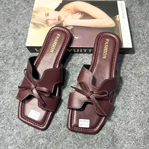 Sandal Wanita Kekinian Sandal Selop Slip On Slop Flat Teplek Wanita Kekinian
