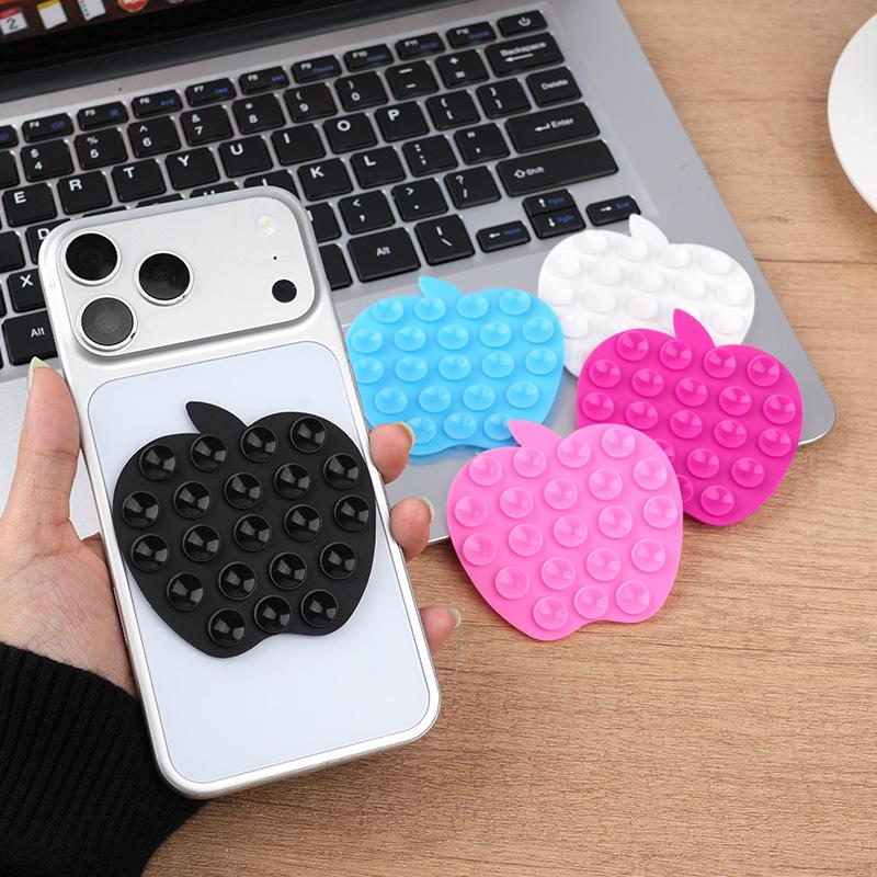 Giá đỡ điện thoại silicon hình quả táo, hai mặt hút chân không, đa chức năng, chống trượt, dùng cho gương phòng tắm, nhà bếp. Giá cả phải chăng, hiệu suất chi phí cao